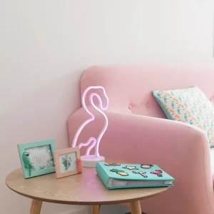 Néon flamant rose, Maisons du Monde