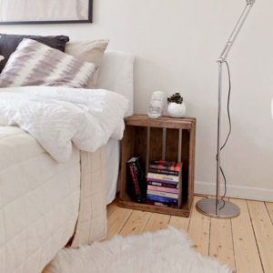 Table de nuit avec une cagette, Planète Déco - Notes de Styles
