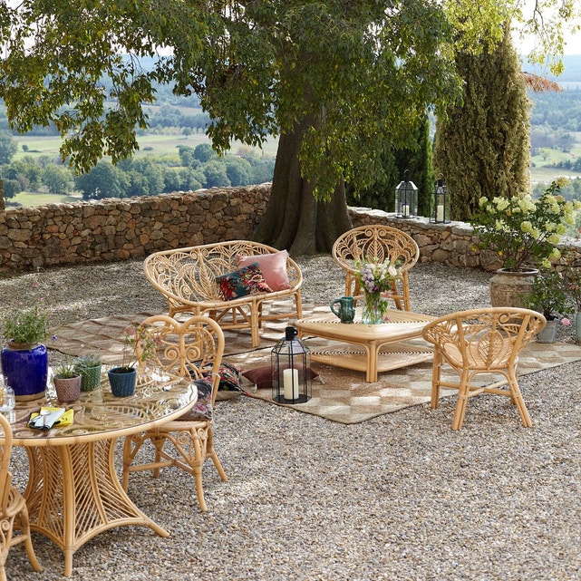Salon d'été - Banc en rotin AMPM