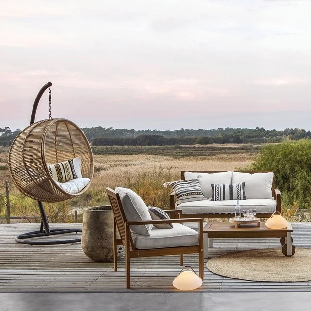 Salon d'été - Banc en bois AMPM
