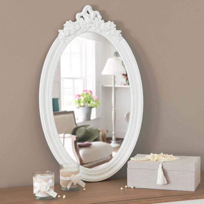 Miroir blanc ovale - Maisons du Monde