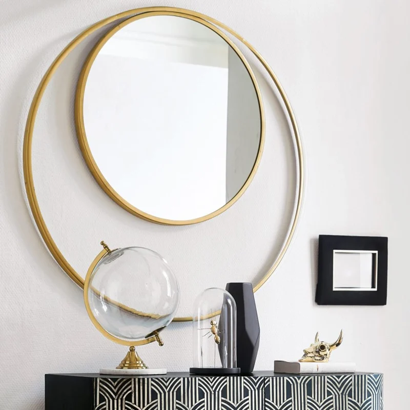 Miroir rond double encadrement doré - Maisons du Monde