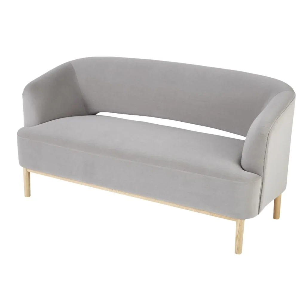 LYV Canapé en velours gris - Maisons du Monde