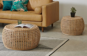 Omaha, tables basses gigognes, rotin naturel - Made.com