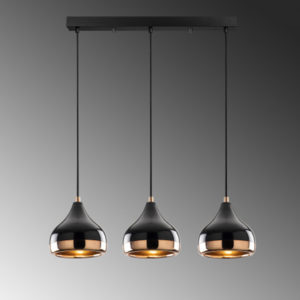 Luminaire Yildo noir et cuivre