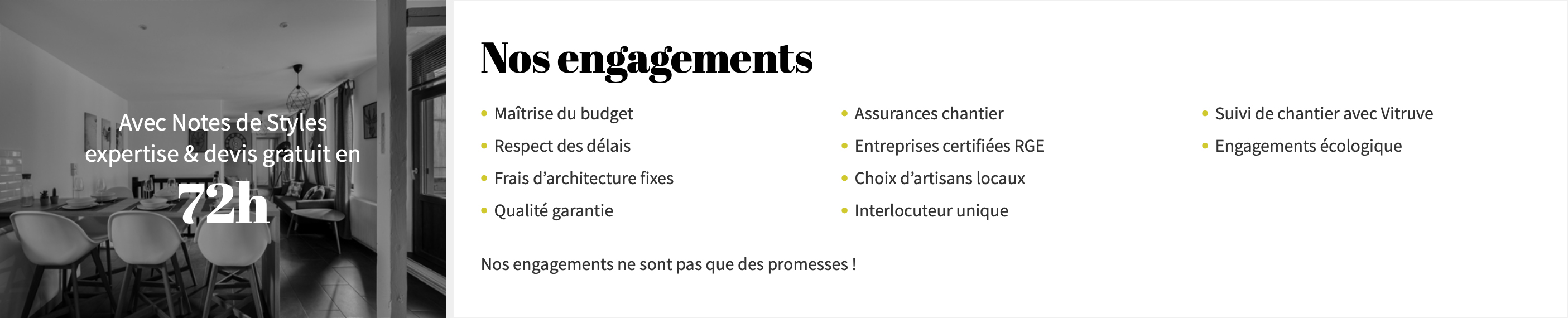 Notes de Styles Villefranche-sur-Mer - Nos engagements