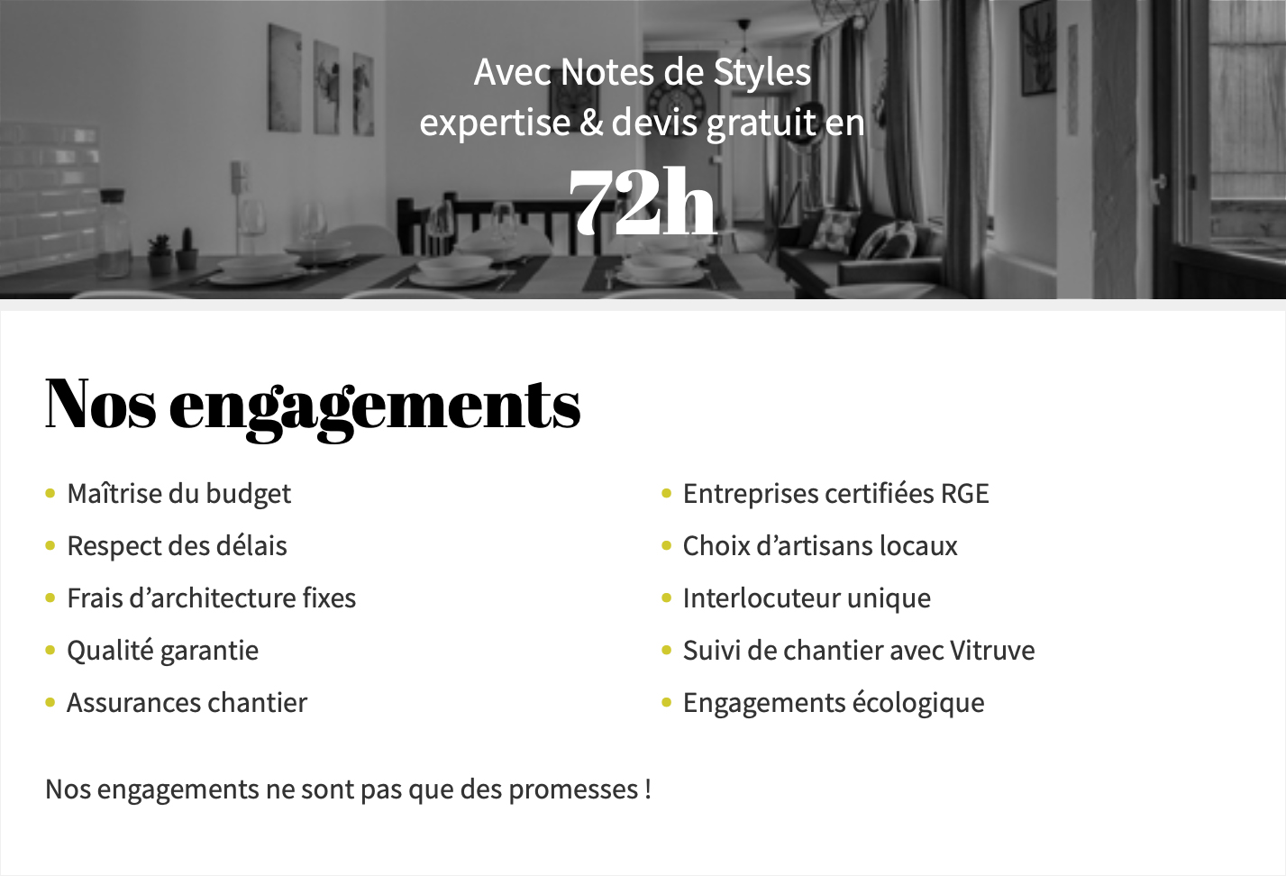 Notes de Styles Nord-pas-de-Calais - Nos engagements