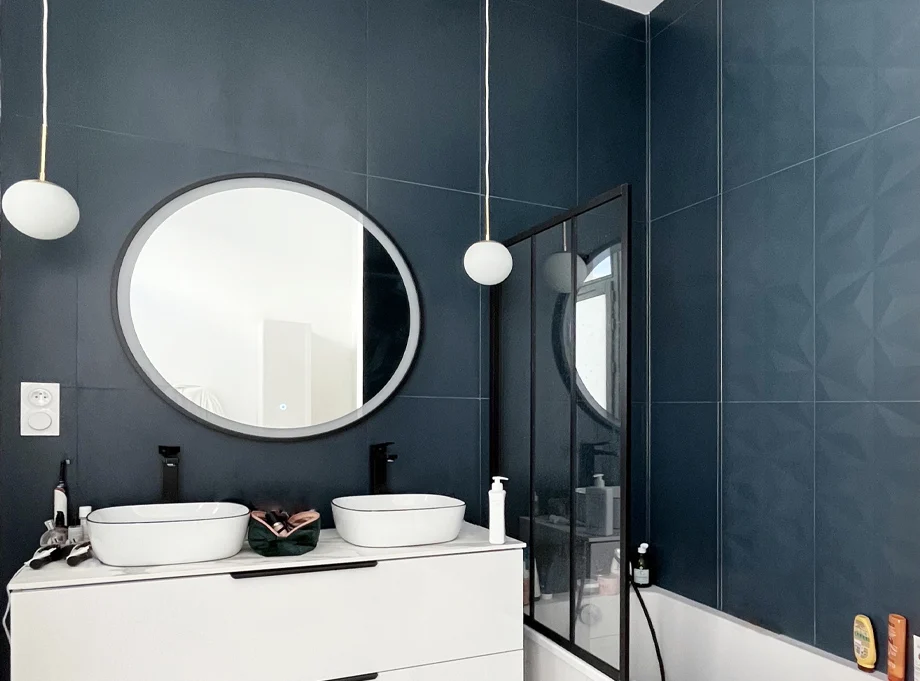 Rénovation d'une salle de bain - Notes de Styles Architecte d’intérieur Lyon (69, Rhône)