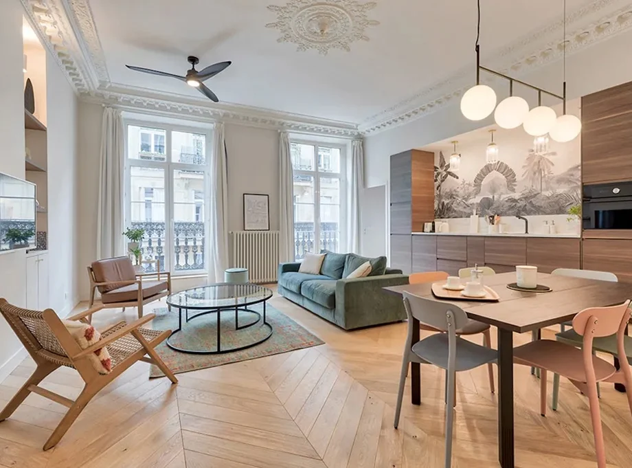 Rénovation d’un appartement, Notes de Styles Architecte d’intérieur Lyon (69, Rhône)