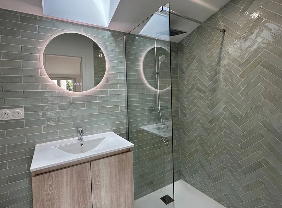 Rénovation d’une salle de bain, Notes de Styles Architecte d’intérieur Nice (06, Alpes-Maritimes)