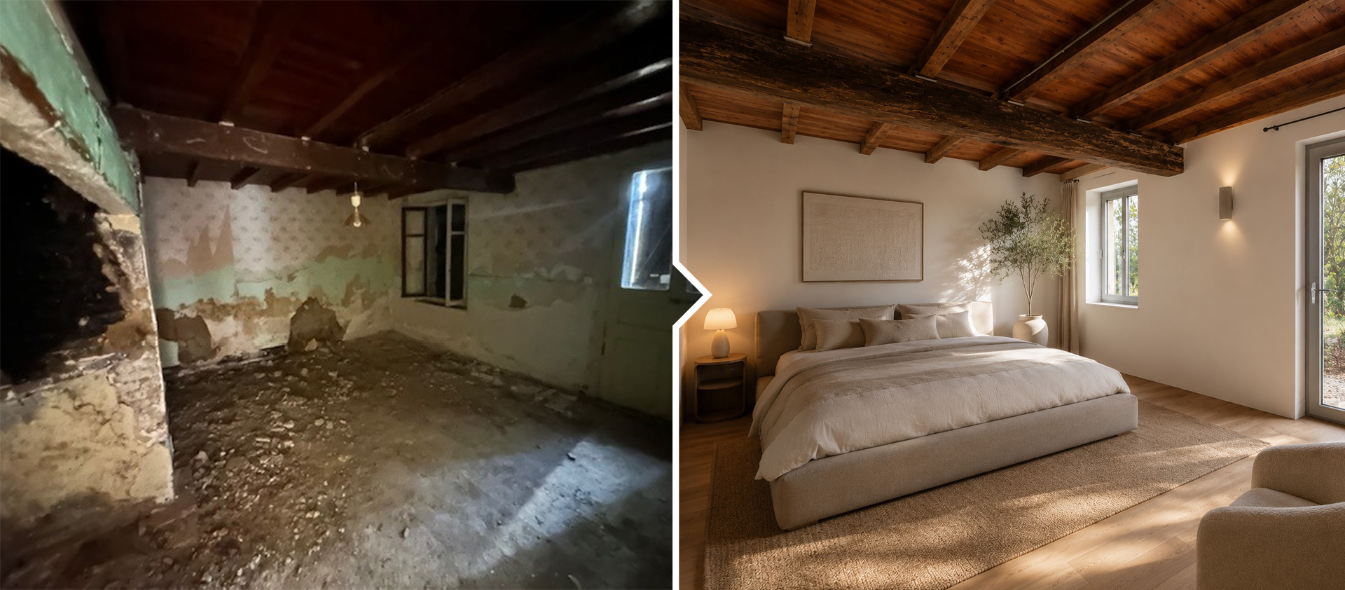 Avant - Après - Investisseur Immobilier - Chambre parentale