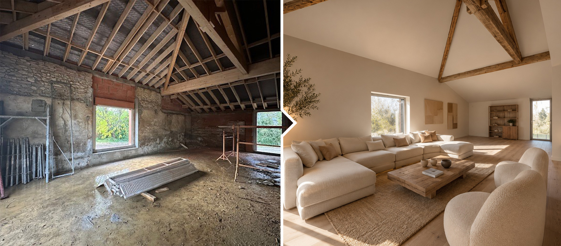 Avant - Après - Investisseur Immobilier - Salon